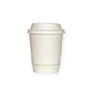 Vaso de Café Blanco Doble Pared 08 oz - Compostable + Logo (1 Color, 1 Cara) - Miniatura 2