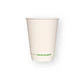 Vaso de Café Blanco Doble Pared 12 oz - Compostable + Logo (1 Color, 1 Cara) - Miniatura 2