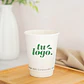 Vaso de Café Blanco Doble Pared 12 oz - Compostable + Logo (1 Color, 1 Cara) - Miniatura 1