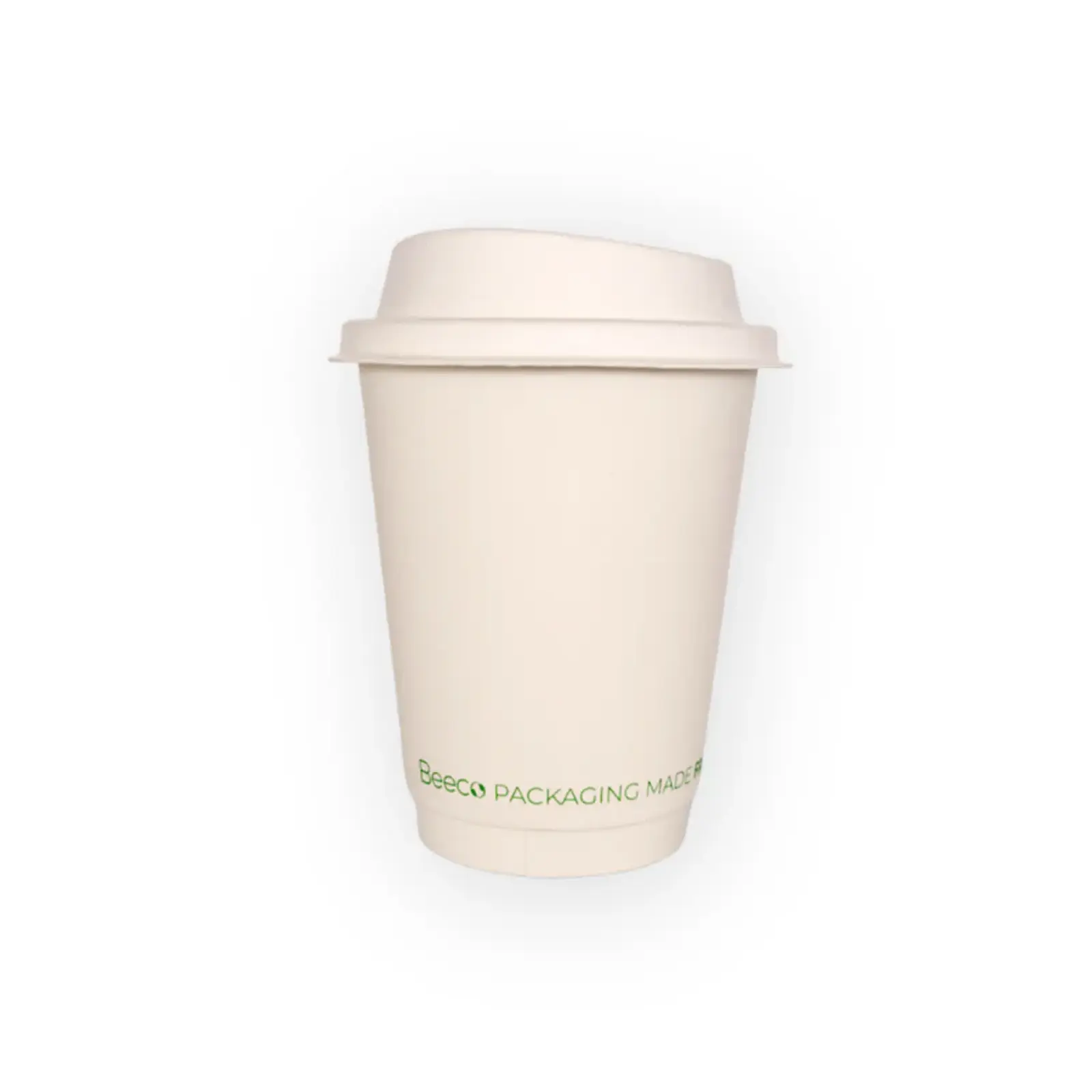 Vaso de Café Blanco Doble Pared 12 oz - Compostable + Logo (1 Color y 1 Cara) 4