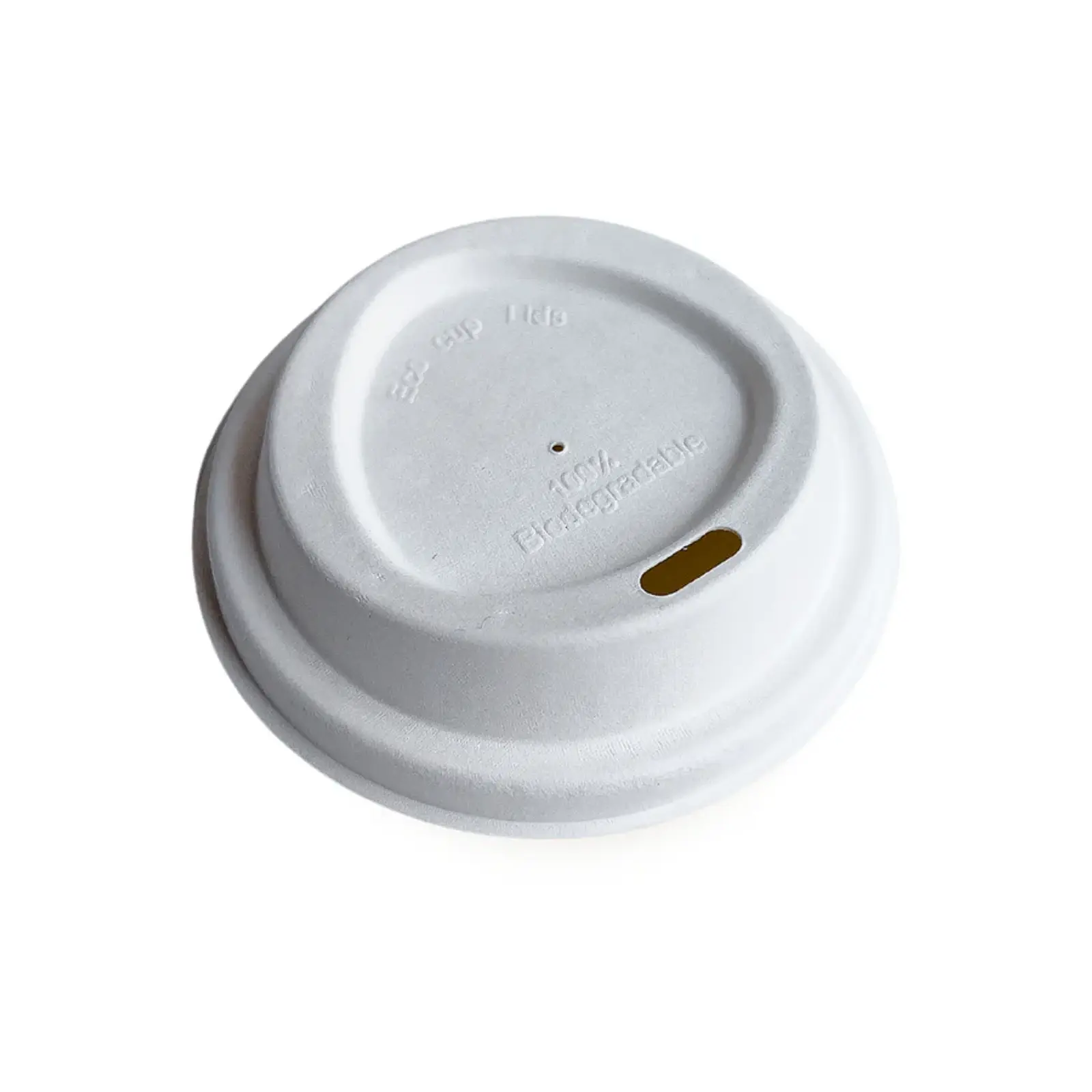 Tapa Blanca Vaso de Café 8 oz - Compostable (Bagazo) 3