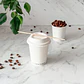 Tapa Blanca Vaso de Café 8 oz - Compostable (Bagazo) - Miniatura 2