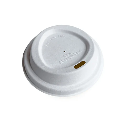 Tapa Blanca Vaso de Café 12/16 oz - Compostable (Bagazo)