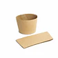 Cubre Vaso de Café Papel Kraft 08 oz - Compostable - Miniatura 1
