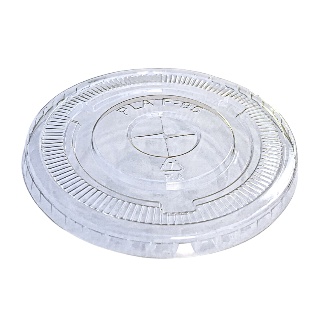 Tapa Vasos Transparentes Plana 9 y 20 oz - Compostable (PLA) 2