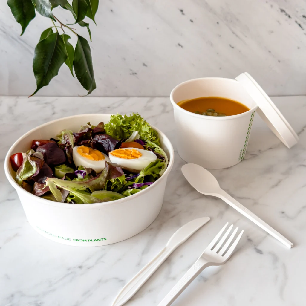 Tenedor Blanco Almidón de Maíz 15 cm - Compostable 2