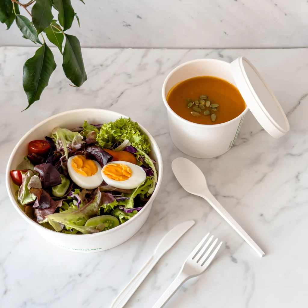 Cuchara Blanca Almidón de Maíz 16 cm - Compostable 2