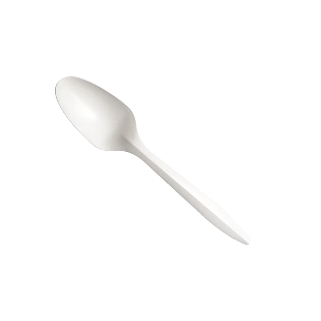 Cuchara Blanca Almidón de Maíz 16 cm - Compostable 1