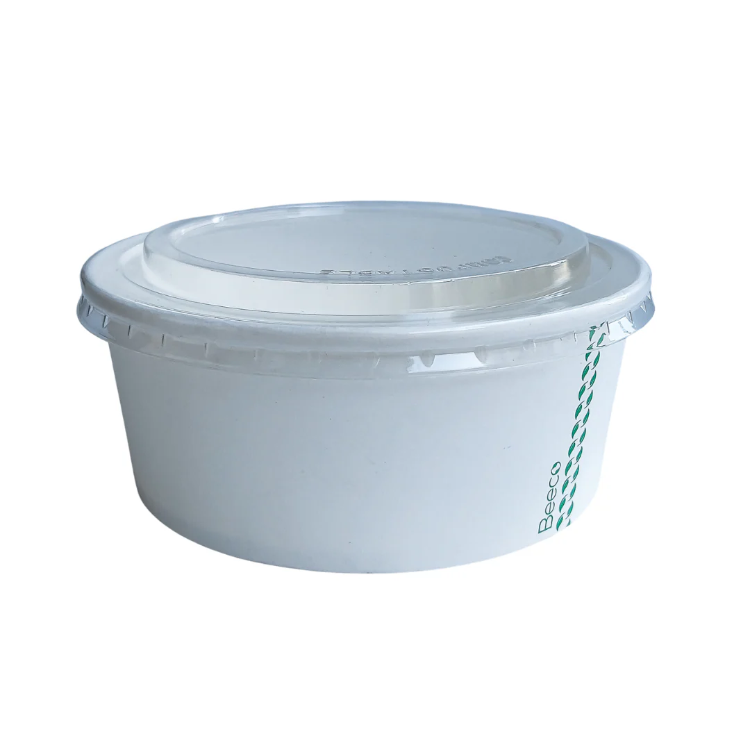 Bowl de Ensalada Blanco 750cc - Compostable + Logo (1 color y 1 cara / 900 uds) 3