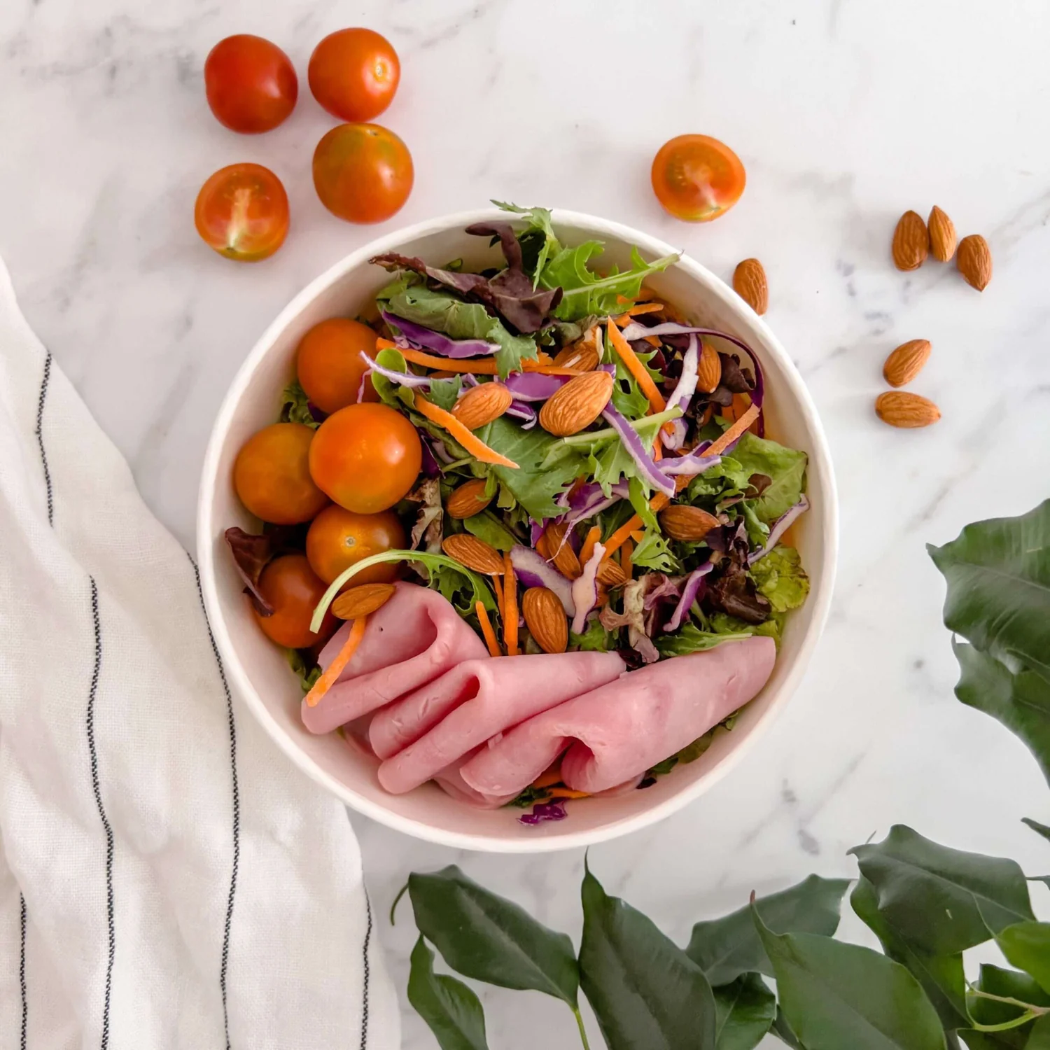 Bowl de Ensalada Blanco 750cc - Compostable + Logo (1 color y 1 cara / 900 uds) 4