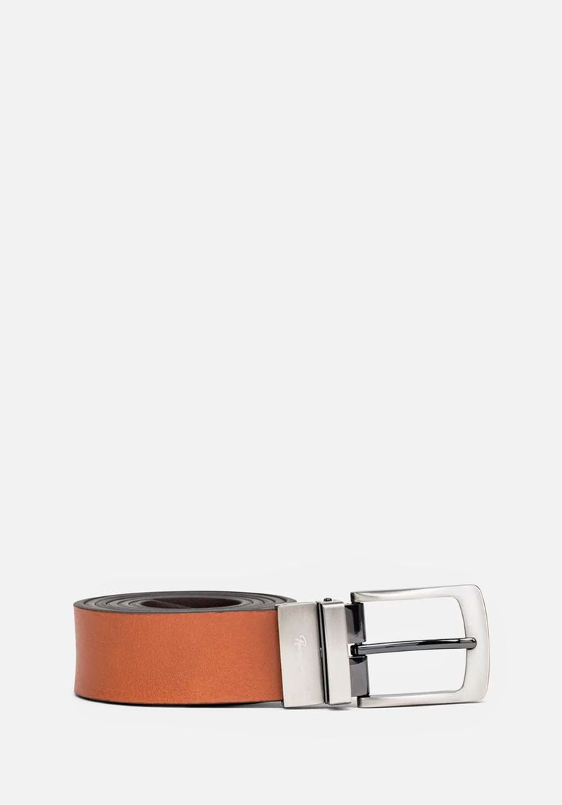 CORREA REVERSIBLE DE CUERO LISO Look 1