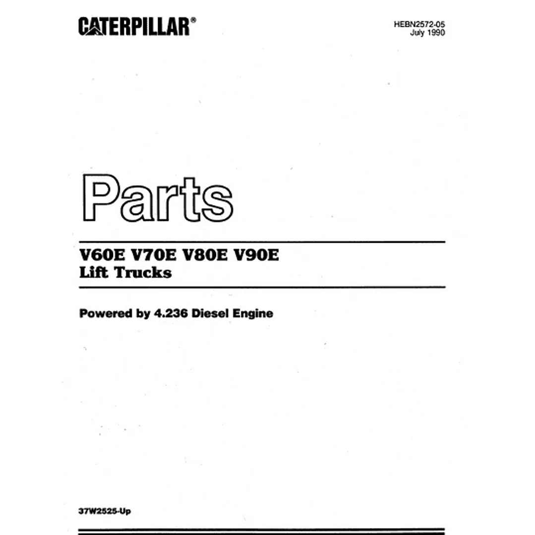 Manual de repuestos CATERPILLAR V90E 1
