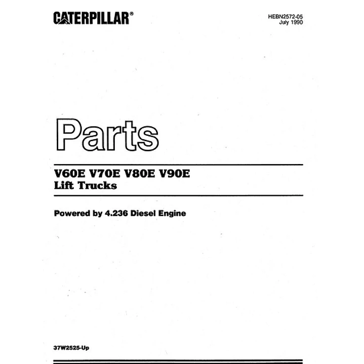 Manual de repuestos CATERPILLAR V90E 1