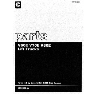 Manual de repuestos CATERPILLAR V60D V70D V80D