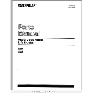 Manual de repuestos CATERPILLAR V60C V70C V80C