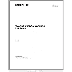 Manual de repuestos CATERPILLAR V40D SA (Español)