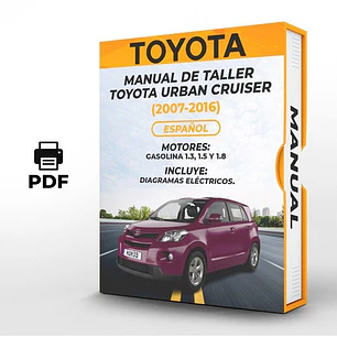 Manual de Taller Toyota Urban Cruiser (2007-2016) Español Diagrama Eléctrico