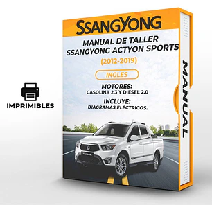 Manual de Taller Ssangyong Actyon Sports 2012-2019 Ingles Diagrama Eléctrico