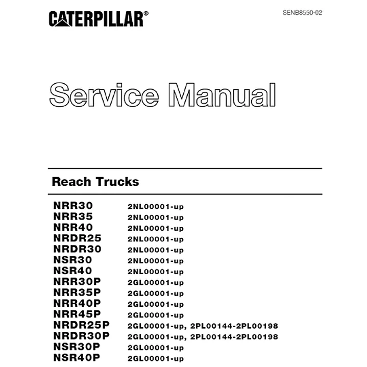 Manual de servicio Caterpillar NPV60 Diagrama Eléctrico 1