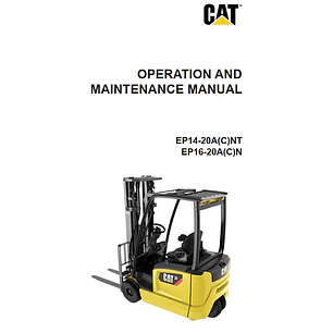Manual de servicio, operación y mantenimiento Caterpillar EP20ANT