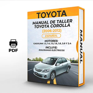 Manual de Taller Toyota Corolla (2006-2012) Español Diagrama Eléctrico