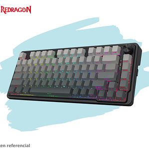 TECLADO REDRAGON UCALPRO-RGB Wireless English K673SP BLACK DEGRADED