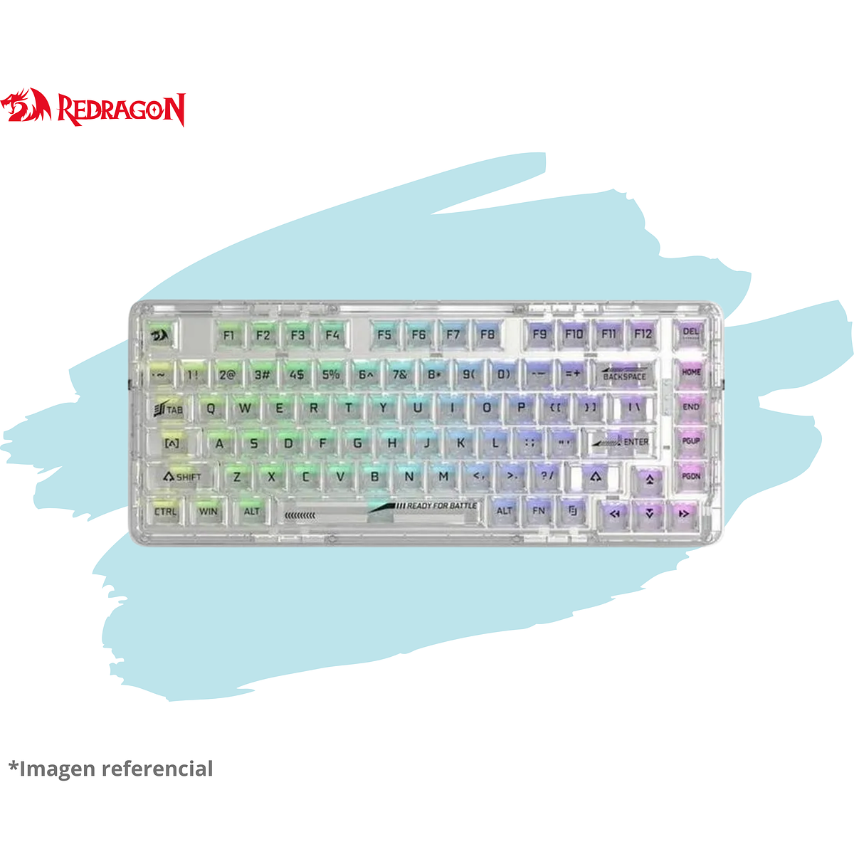TECLADO REDRAGON ELF PRO RGB-PRO Wireless English Transparente K649CT 1