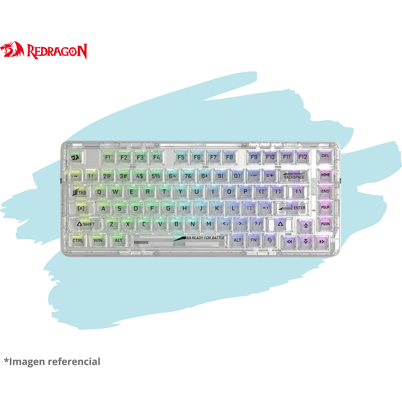 TECLADO REDRAGON ELF PRO RGB-PRO Wireless English Transparente K649CT 1