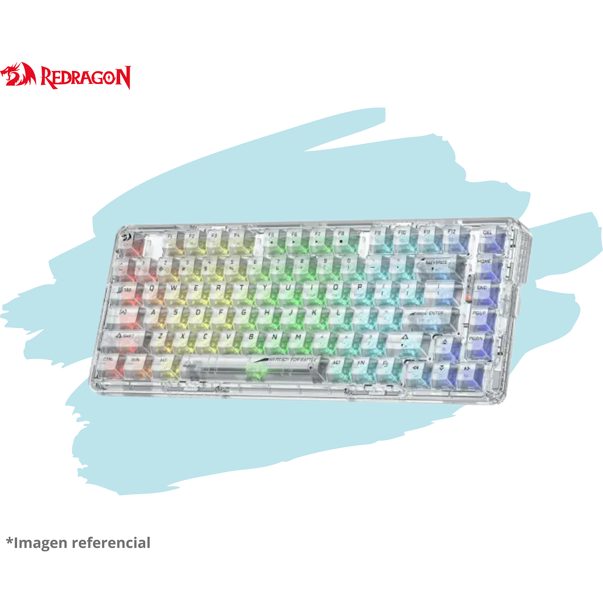 TECLADO REDRAGON ELF PRO RGB-PRO Wireless English Transparente K649CT 2