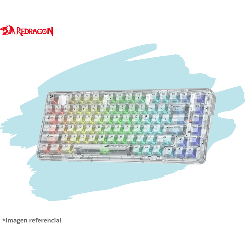 TECLADO REDRAGON ELF PRO RGB-PRO Wireless English Transparente K649CT 2