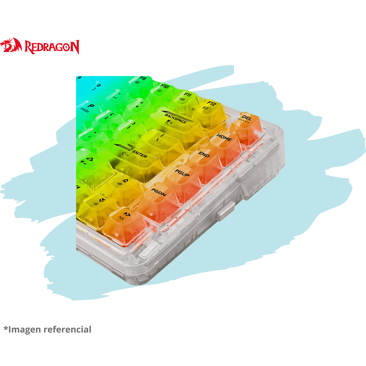 TECLADO REDRAGON ELF PRO RGB-PRO Wireless English Transparente K649CT 3
