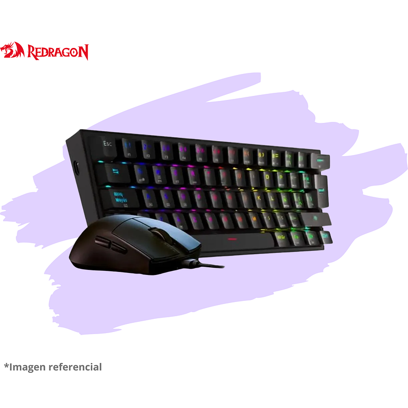 Combo Redragon S143 Teclado K617RGB FIZZ SP (Español Cableado) + Mouse M724 Black 3