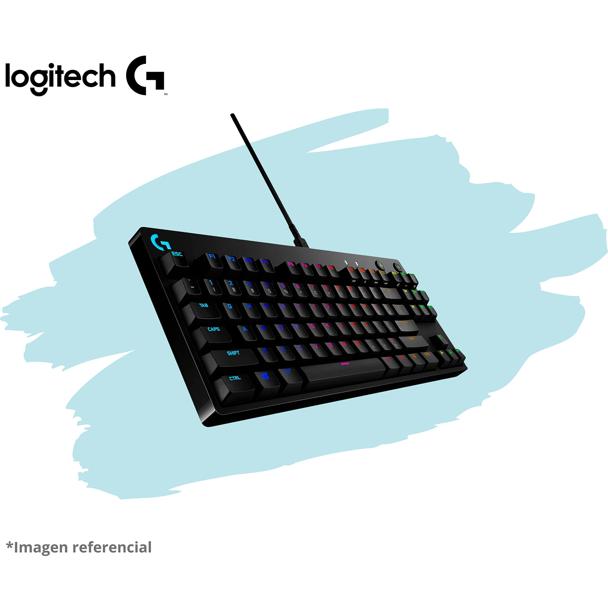 TECLADO LOGITECH PRO KEYBOARD RGB USB BLACK  2