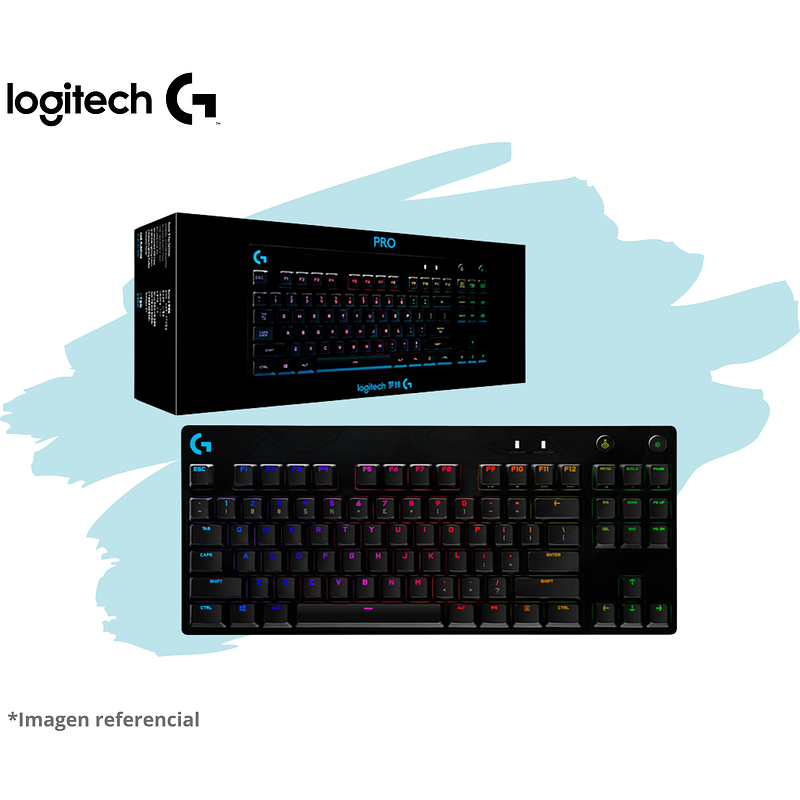 TECLADO LOGITECH PRO KEYBOARD RGB USB BLACK  1