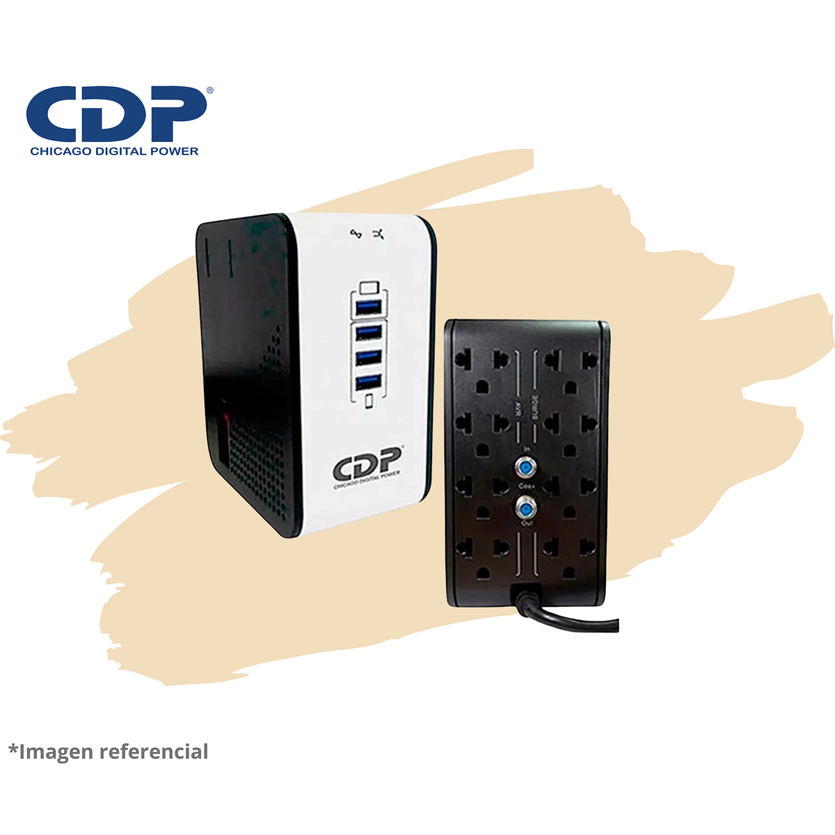 ESTABILIZADOR CDP R2CU-AVR1008I 1000VA/500W 8 SALIDAS 4 PUERTOS 1