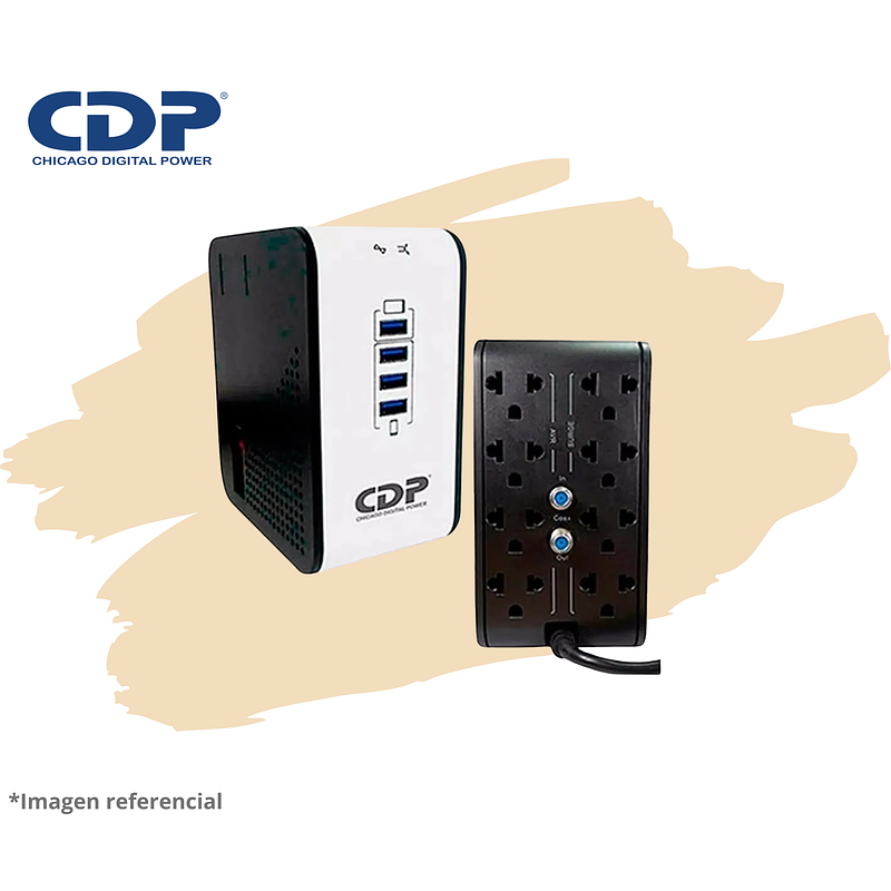 ESTABILIZADOR CDP R2CU-AVR1008I 1000VA/500W 8 SALIDAS 4 PUERTOS 1