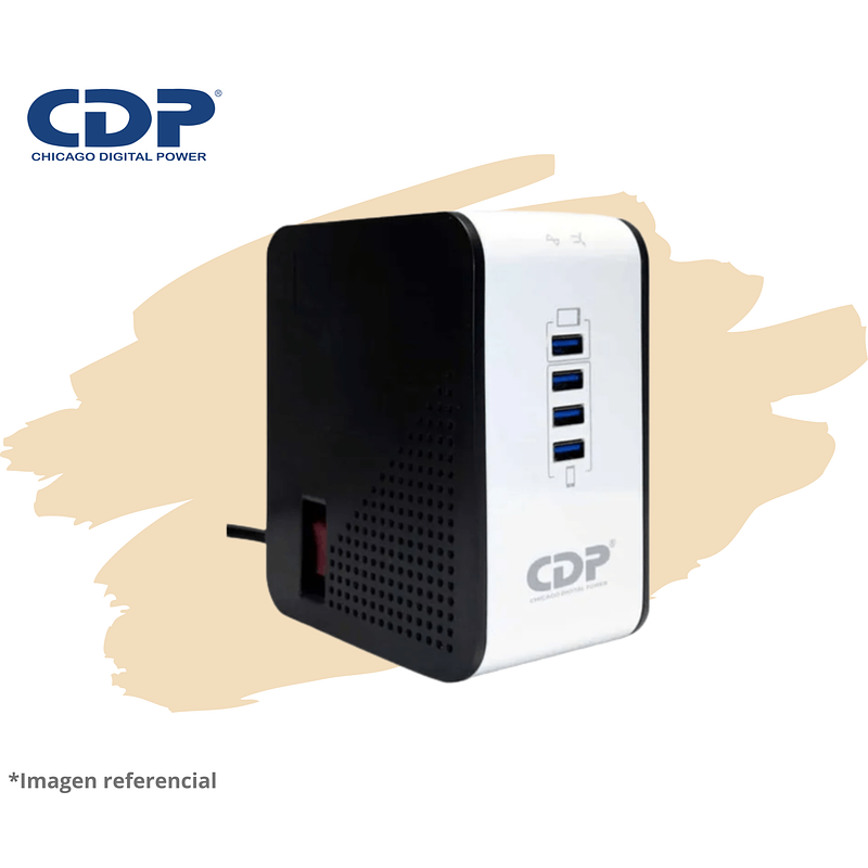 ESTABILIZADOR CDP R2CU-AVR1008I 1000VA/500W 8 SALIDAS 4 PUERTOS 3