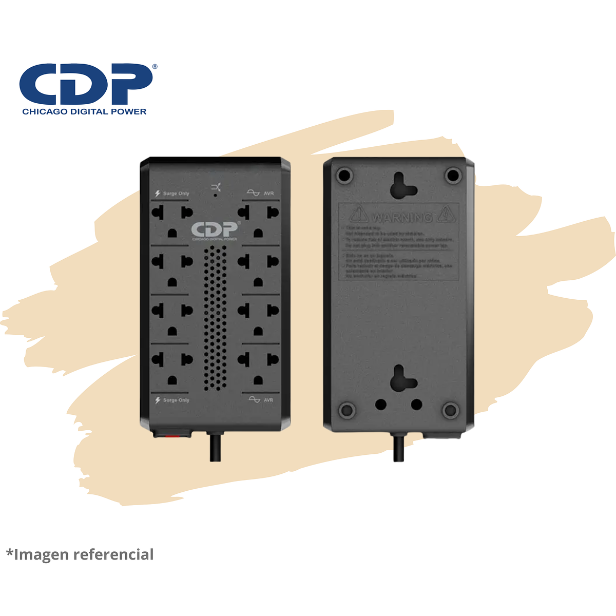 ESTABILIZADOR CDP RAVR1008I 900VA/450W 8 SALIDAS  2