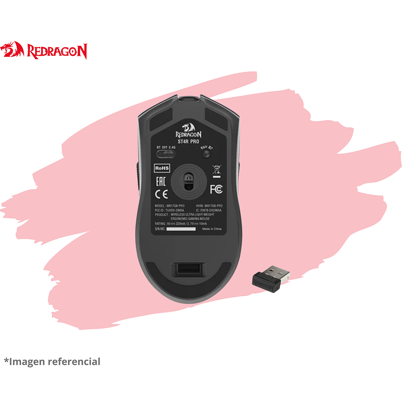 MOUSE REDRAGON STAR PRO M917GB-PRO WIRELESS GREY/BLACK 3