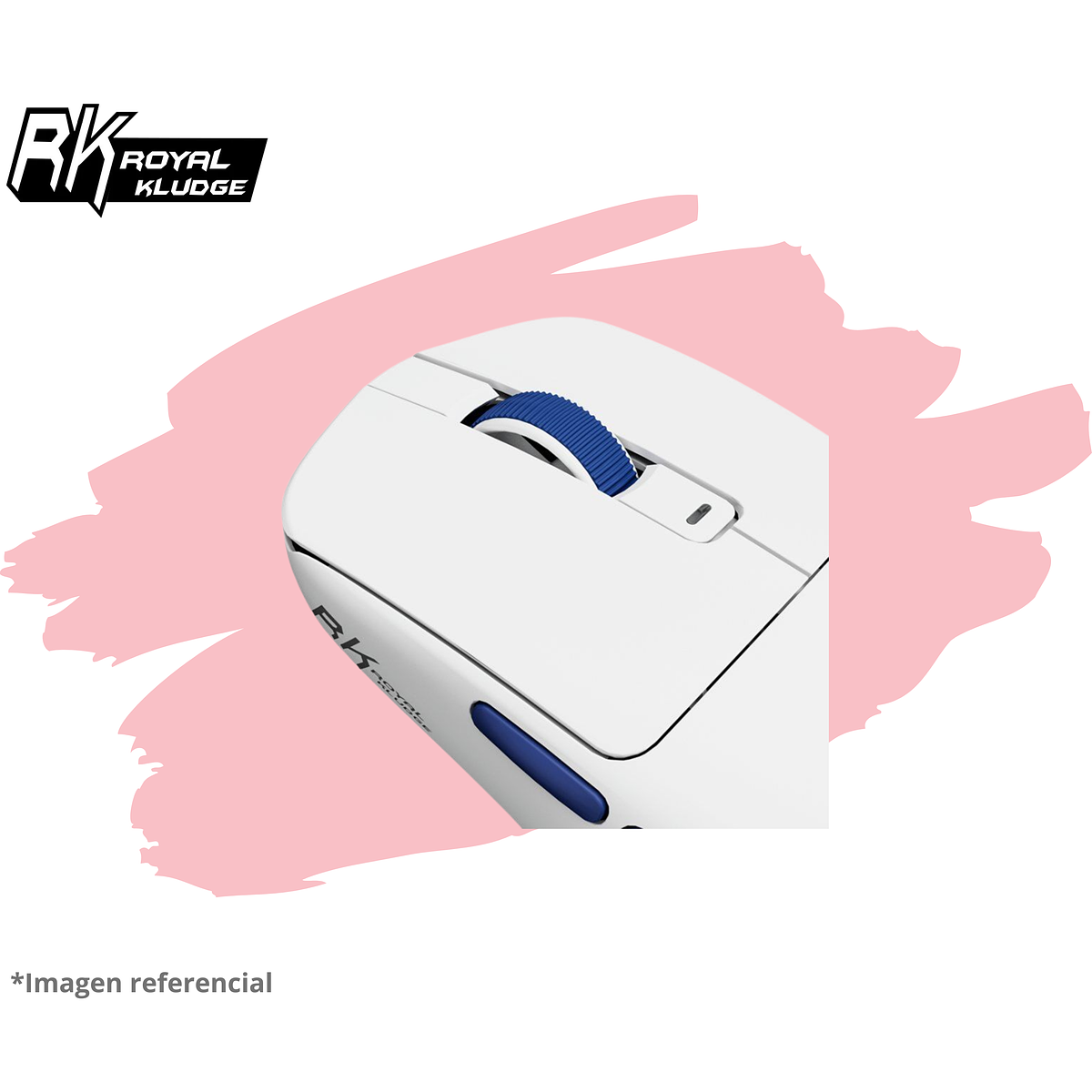 MOUSE ROYAL KLUDGE M30 INALÁMBRICO WHITE BLUE 3
