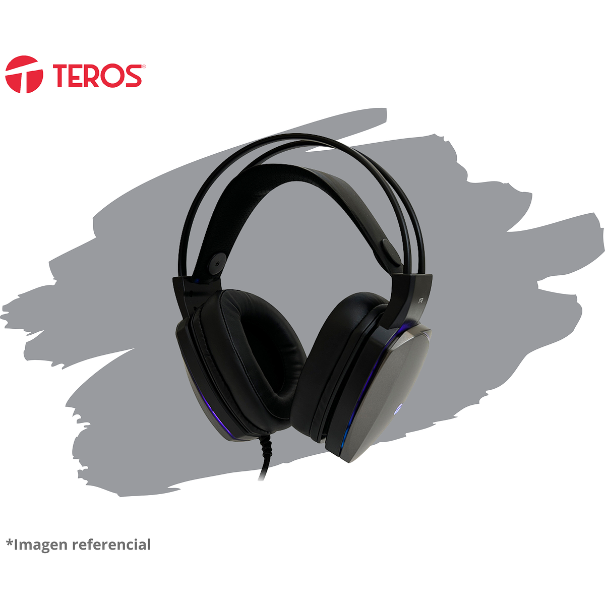 AUDÍFONOS GAMING TEROS TE-8170N estéreo 7.1, micrófono, conector USB, Negro, Luces RGB 3