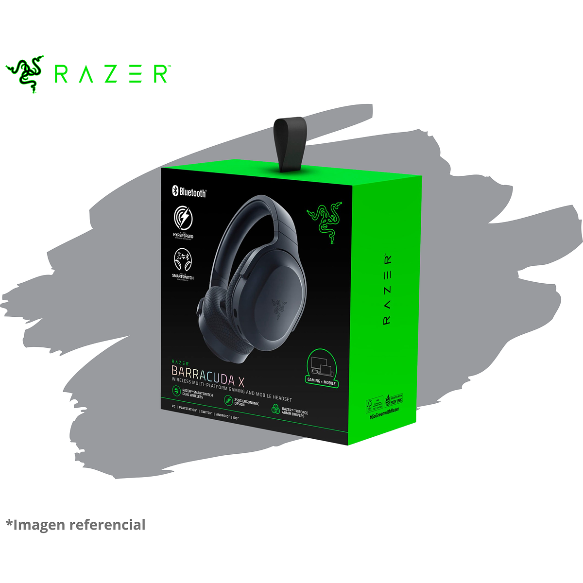 AUDIFONO C/MICROF. RAZER BARRACUDA X 2022 50H WIRELESS / BT / 3.5 MM SMARTSWITCH BLACK 1