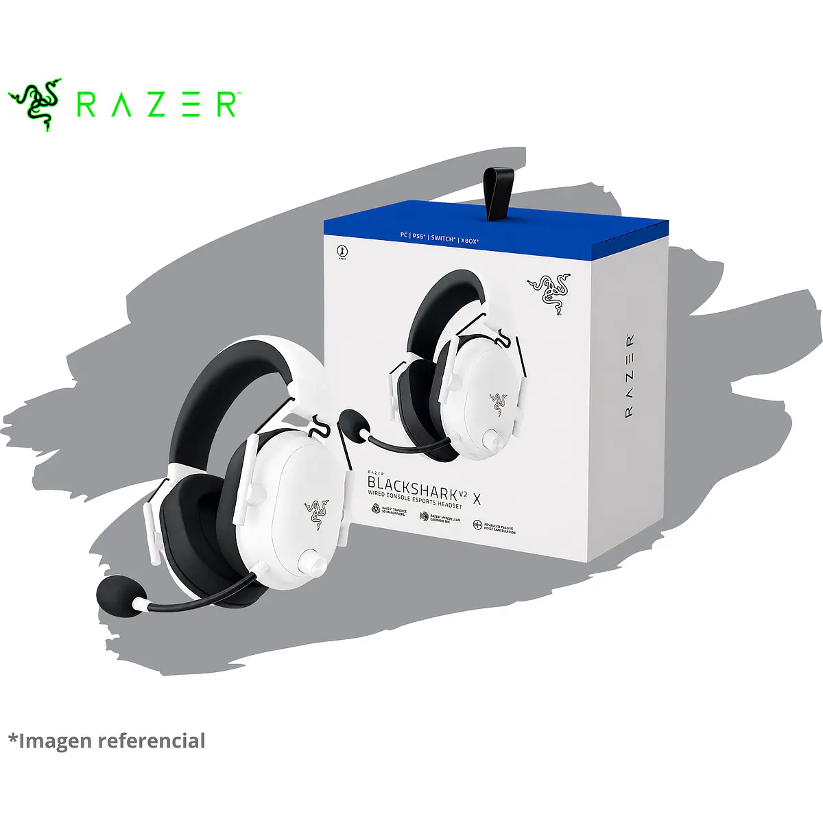 AUDIFONO C/MICROF. RAZER BLACKSHARK V2 X EDITION PS5 WHITE  1