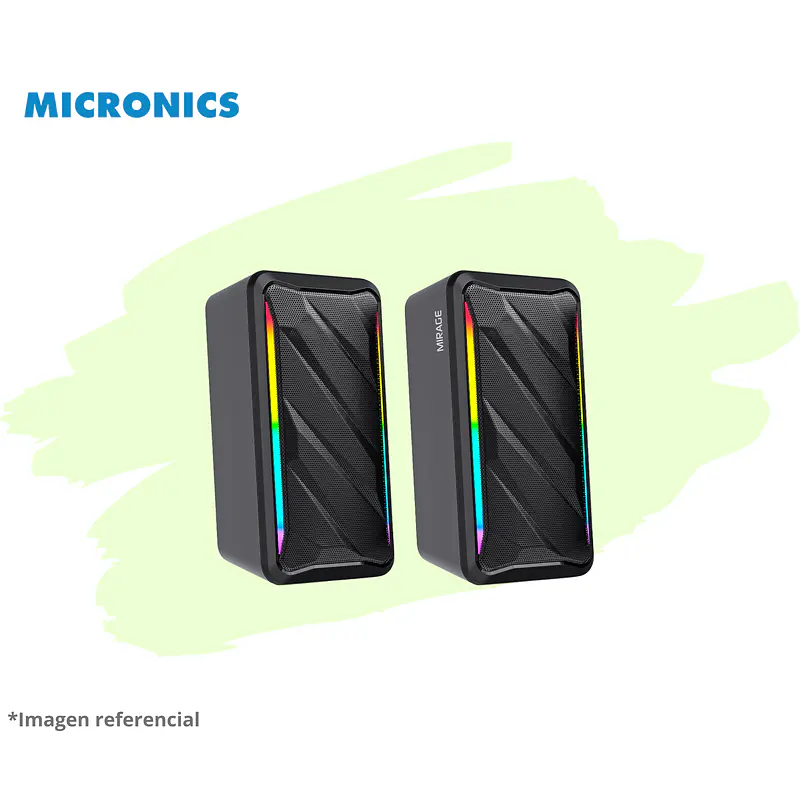 TITANIUM MIC S312 PARLANTE 2.0 RGB 2.5 MICRONICS 1