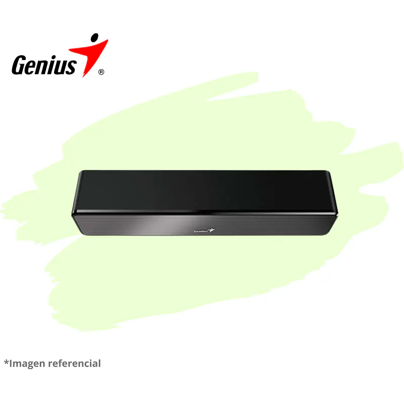 PARLANTE GENIUS SOUND BAR 100 MINI 6W 3.5MM USB POWER BLACK 2