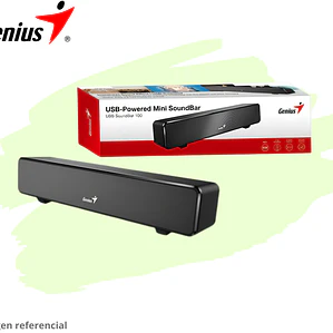 PARLANTE GENIUS SOUND BAR 100 MINI 6W 3.5MM USB POWER BLACK