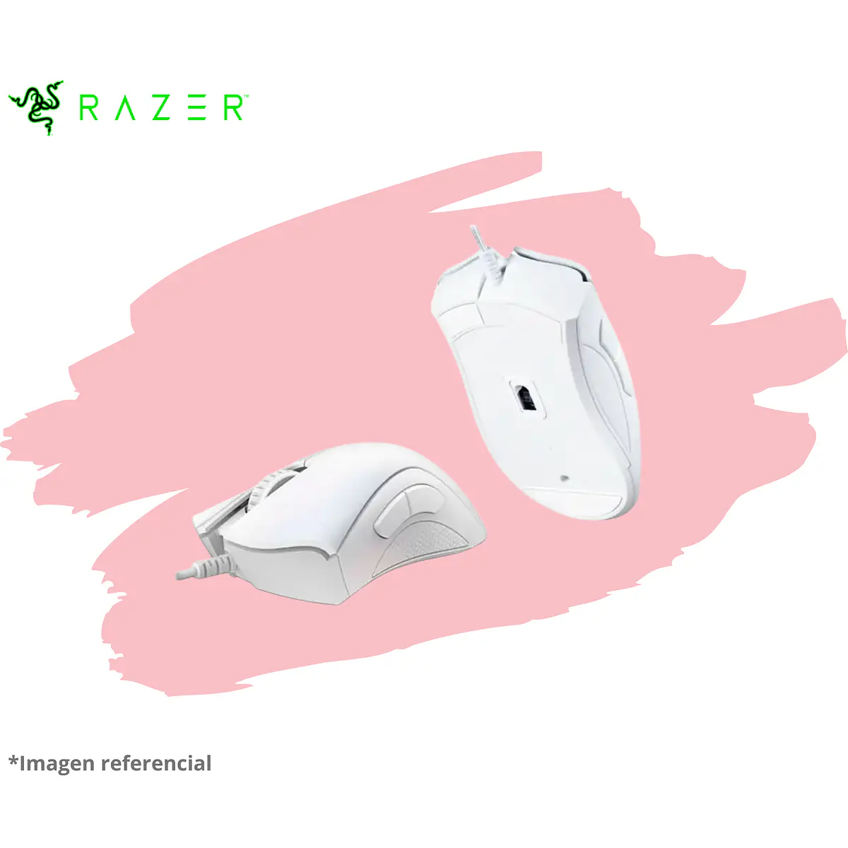 MOUSE RAZER DEATHADDER ESSENTIAL 6400 DPI SWITCH MECHANICAL WHITE 3
