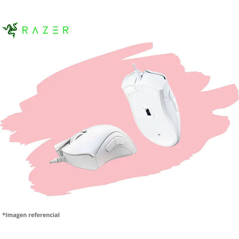 MOUSE RAZER DEATHADDER ESSENTIAL 6400 DPI SWITCH MECHANICAL WHITE 3