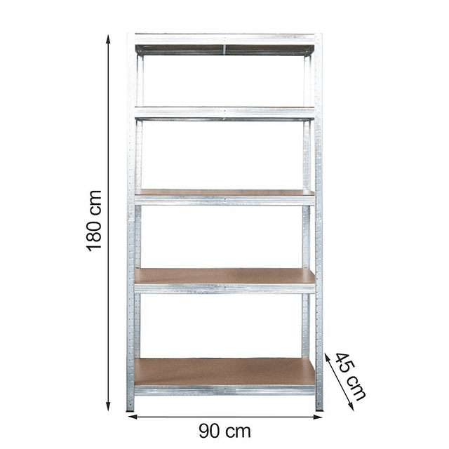 15 Estantes 180x90x45