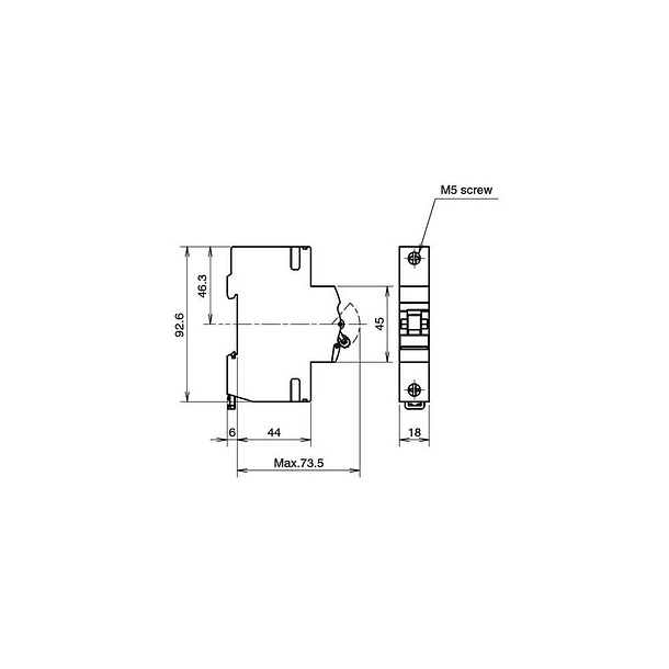 Interruptor Automático Monopolar 1P 1x10A Curva C 10kA 2